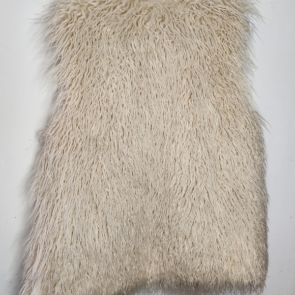 Forever 21 Beige Shaggy Faux Fur Vest - Picture 5 of 8